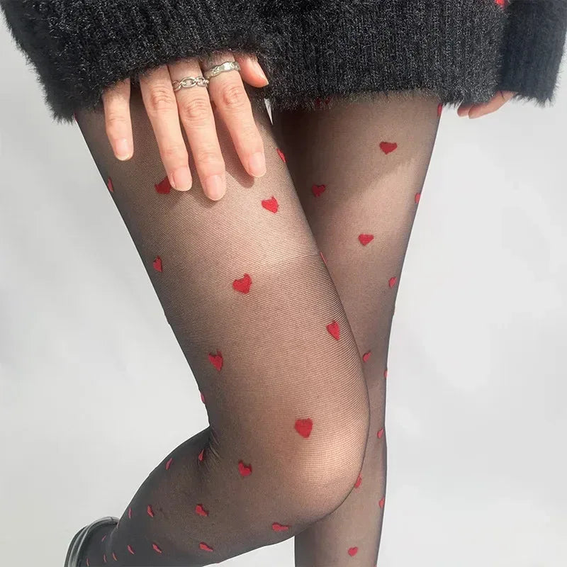 Red Heart Silk Stockings - PearKiss